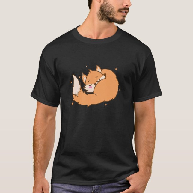 Fox dreaming Animal Nature Environment red Fox T-Shirt (Vorderseite)