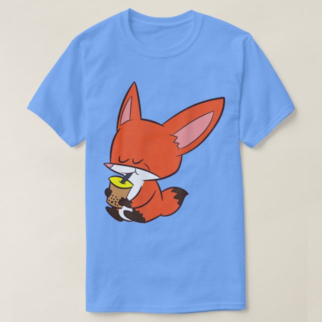 Fox Drink Bubble Tee Kawaii Fox mit Boba (Design vorne)