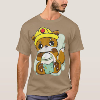 Fox Drinks Boba Bubble Tee für Bauarbeiter
