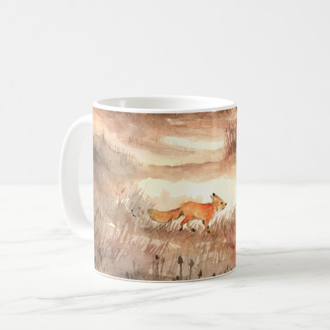 Fox durch das Feld Kaffeetasse (Vorderseite Links)