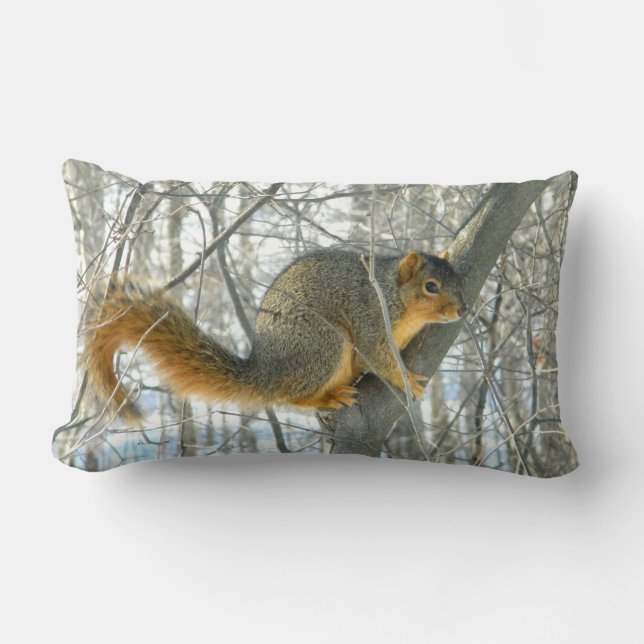 Fox Eichhörnchenprofil Lendenkissen (Vorderseite)