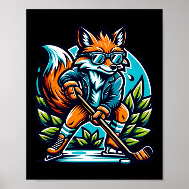 Fox Eishockey Cool Style Sonnenbrille  Poster (Vorne)
