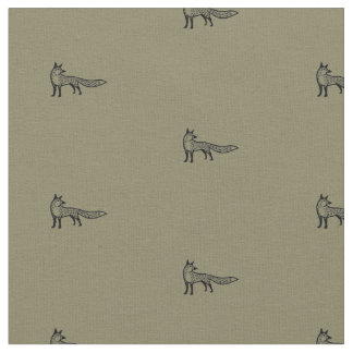 Fox fabric - earth colour stoff