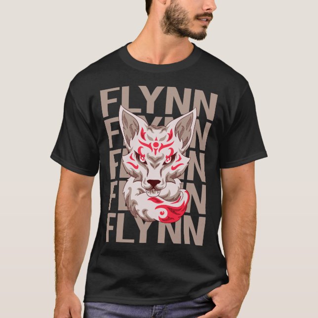 Fox Face - Flynn Name T-Shirt (Vorderseite)