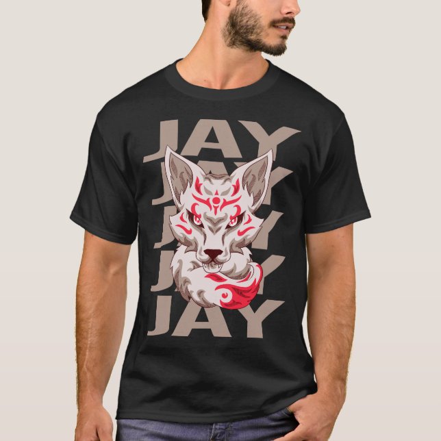 Fox Face - Jay Name T-Shirt (Vorderseite)