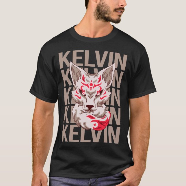 Fox Face - Kelvin Name T-Shirt (Vorderseite)