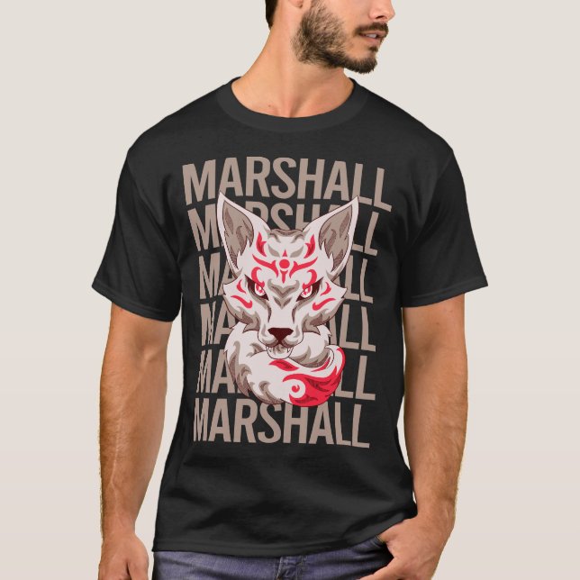 Fox Face - Marshall-Name T-Shirt (Vorderseite)