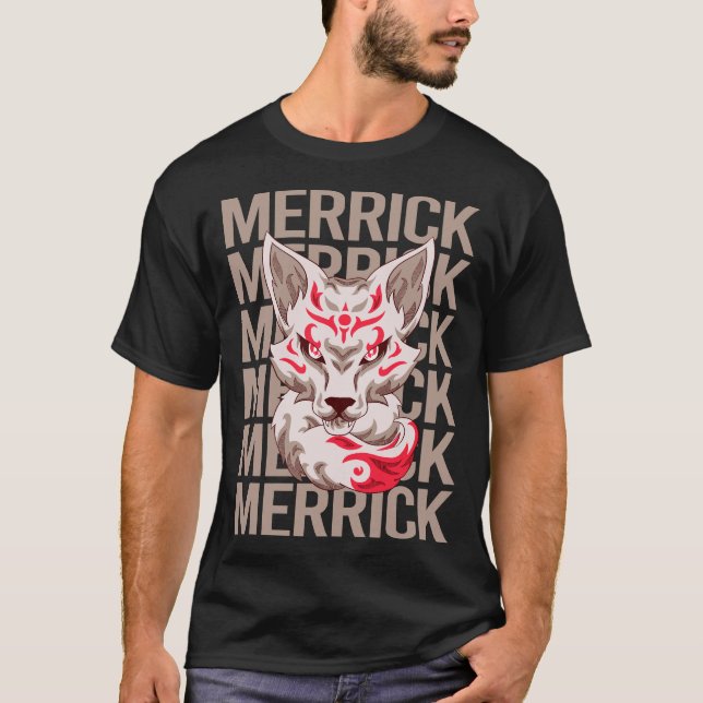 Fox Face - Merrick Name T-Shirt (Vorderseite)