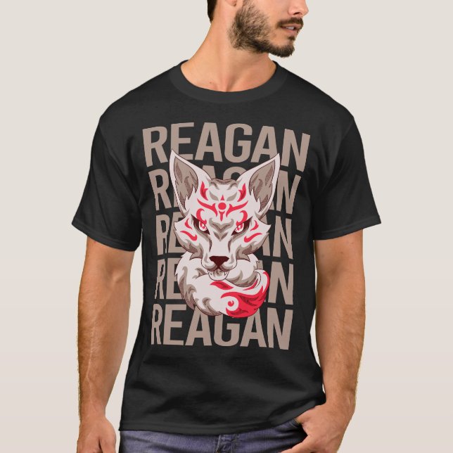 Fox Face - Reagan Name T-Shirt (Vorderseite)
