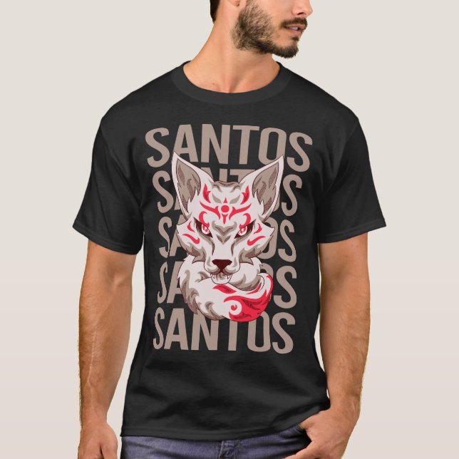 Fox Face - Santos Name T-Shirt (Vorderseite)