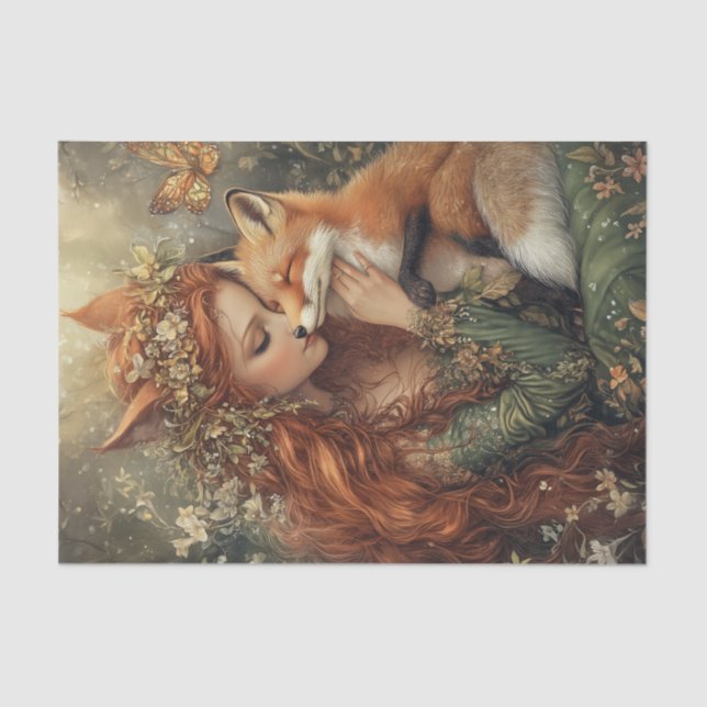 Fox Fairy Tissue Paper Seidenpapier (Vorderseite)
