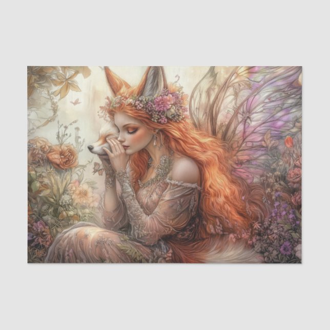 Fox Fairy Tissue Paper Seidenpapier (Vorderseite)