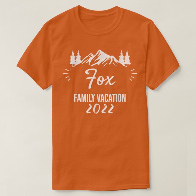 FOX Family Vacation Camping Group Trip Mountain 20 T-Shirt (Design vorne)