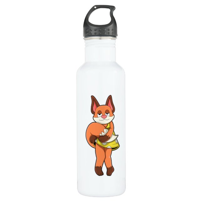 Fox Female mit Rock Edelstahlflasche (Vorderseite)