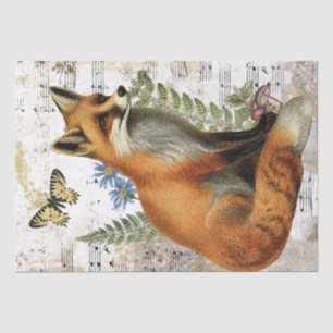 Fox Fern Butterfly Musik Gold Enttäuschung Idee Seidenpapier