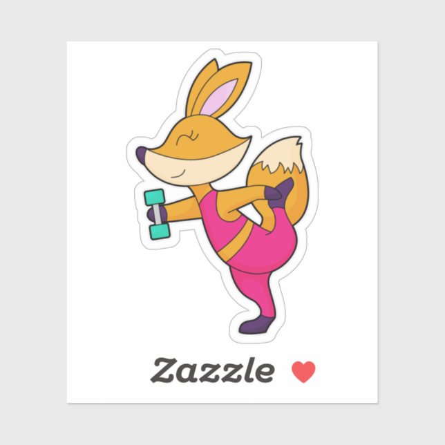 Fox Fitness Dumbbell Aufkleber (Blatt)