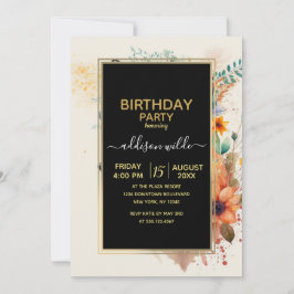 Fox Flower Crown Watercolor Einladung