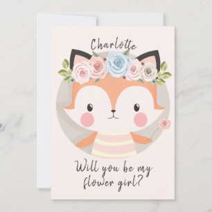 Fox Flower Girl Vorschlag Card