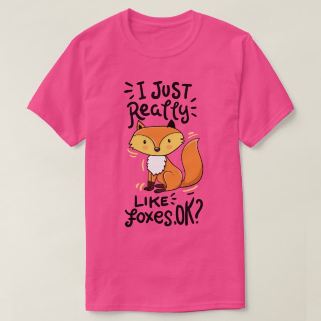 Fox Forest Animal Spaß T-Shirt (Design vorne)
