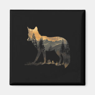 Fox Forest Nature Lover Mountains Wandern Camping Magnet
