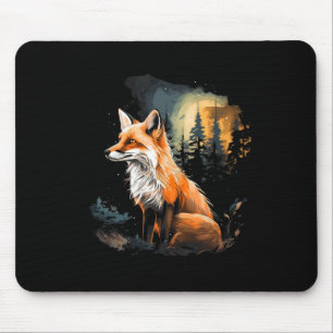 Fox Forest Nature Lover Mountains Wandern Camping  Mousepad