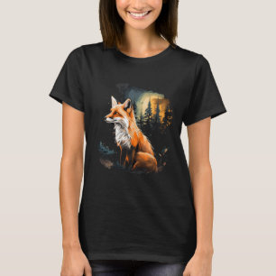 Fox Forest Nature Lover Mountains Wandern Camping  T-Shirt
