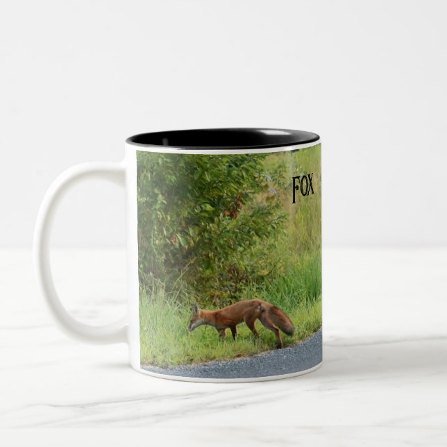 Fox-Foto-Tasse Zweifarbige Tasse (Links)