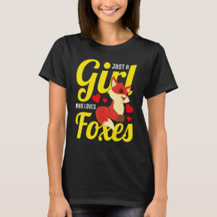 Fox-Frauen in Tierwäldern nur ein Mädchen, das Fox T-Shirt