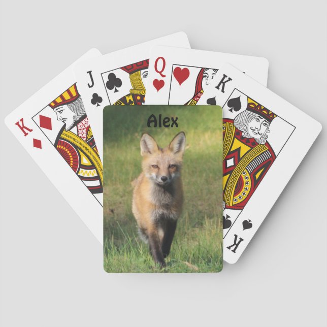Fox Friend Playing Cards - Personalisieren Sie es! Spielkarten (Rückseite)