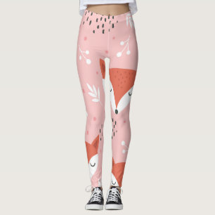 Fox Fun: Niedliches Waldmuster Leggings