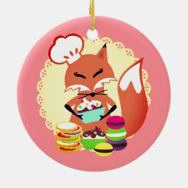 Fox-Gebäck-Kochsbäckerei kulinarische Keramik Ornament