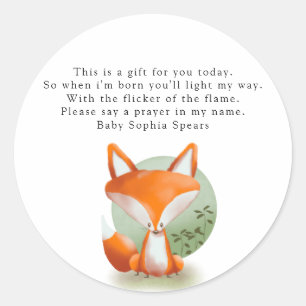 Fox - Gebetskandle Runder Aufkleber