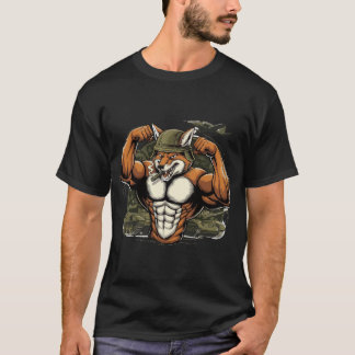 Fox Gemein Musculus fox Rauchen Fuchs Zigarrenfuch T-Shirt