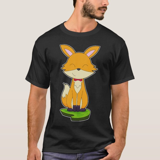 Fox Gentleman Bow Krawatte T-Shirt (Vorderseite)