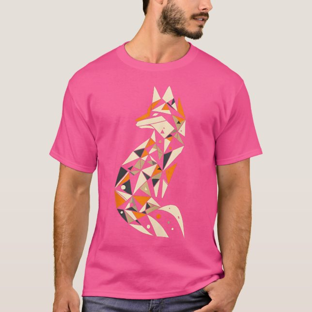 Fox Geometric Art T-Shirt (Vorderseite)
