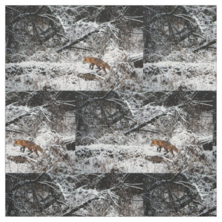 fox Gewebe, das Waldgewebe und steppen Platten Stoff