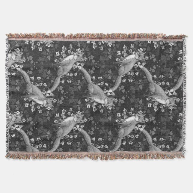 Fox, Glockenblumen und Efeu, einfarbig, silberne W Decke (Vorderseite)