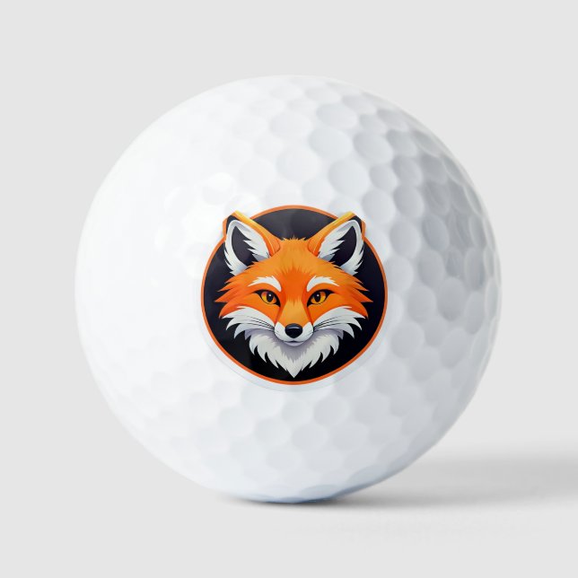 🦊 Fox Golf Bälle Individuelles Geschenk für Golfe (Vorderseite)