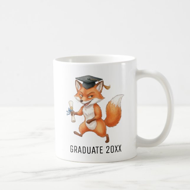 Fox Graduation Personalized Kaffeetasse (Rechts)