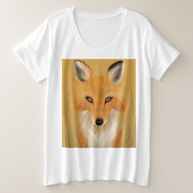 Fox Große Größe T-Shirt (Design vorne)