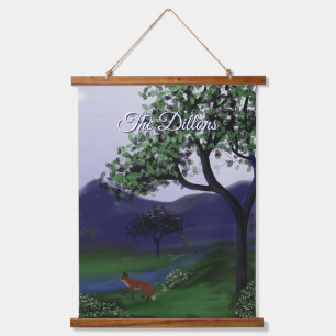 Fox Grove Personalisiert Wood Topped Wall Tapestor Wandteppich Mit Holzrahmen