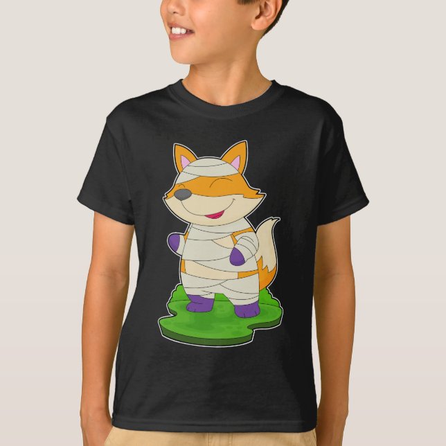 Fox Halloween Mummy T-Shirt (Vorderseite)