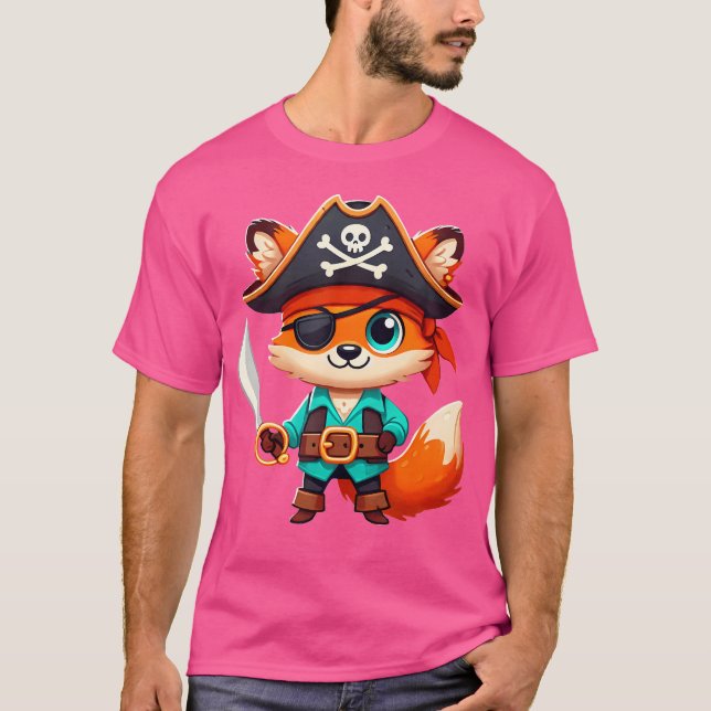 Fox Halloween Pirate Women Fox T-Shirt (Vorderseite)