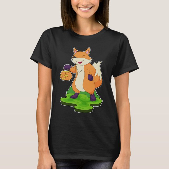 Fox Halloween Pumpkin T-Shirt (Vorderseite)