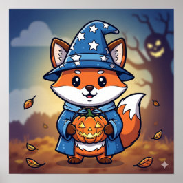 Fox - Halloween-Zauberer spiegeln Poster