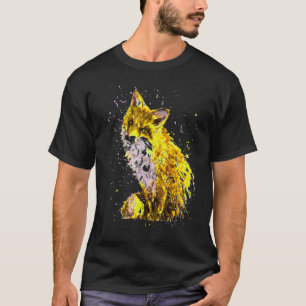 Fox Hand bemalt Golden Fox T-Shirt
