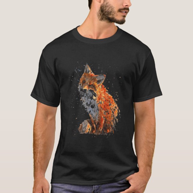 Fox Hand Painted Fox T-Shirt (Vorderseite)