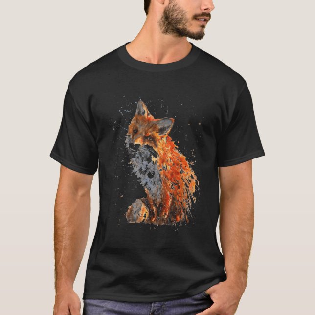 Fox Hand Painted Fox T-Shirt (Vorderseite)