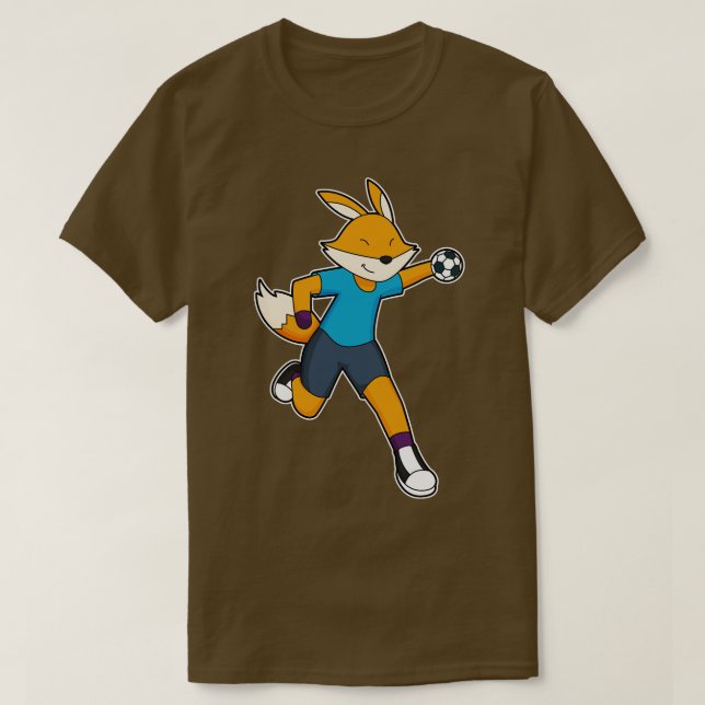 Fox Handball Player Handball T-Shirt (Design vorne)