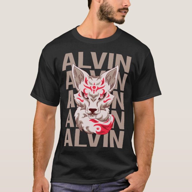 Fox Head - Alvin Name T-Shirt (Vorderseite)